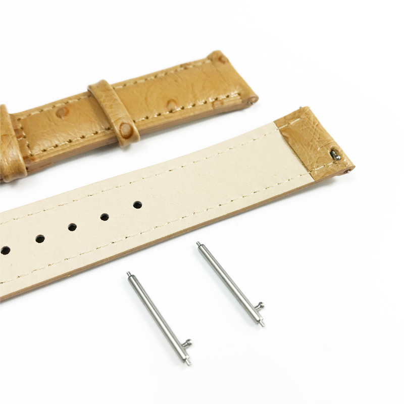 手作りダチョウ柄革時計バンド 18 ミリメートル 20 ミリ - Curved Spring Bar のレビューと価格