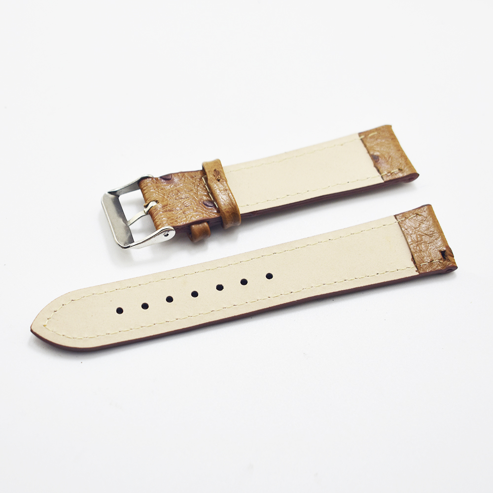 手作りダチョウ柄革時計バンド 18 ミリメートル 20 ミリ - Curved Spring Bar のレビューと価格