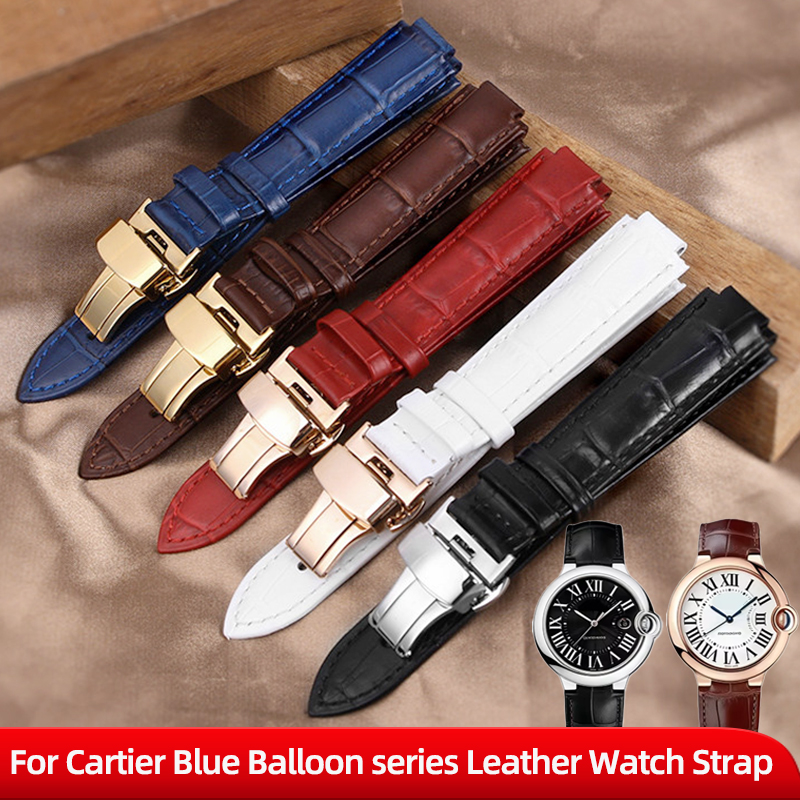 カルティエブルーバルーンシリーズ本革時計バンド 14-8mm - Cartier Watch Ballon Bleu のレビューと価格