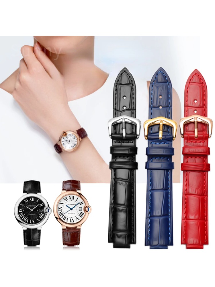 本革時計ストラップタンクカルティエブルーバルーン男性と女性の - Cartier Watch Ballon Bleu のレビューと価格