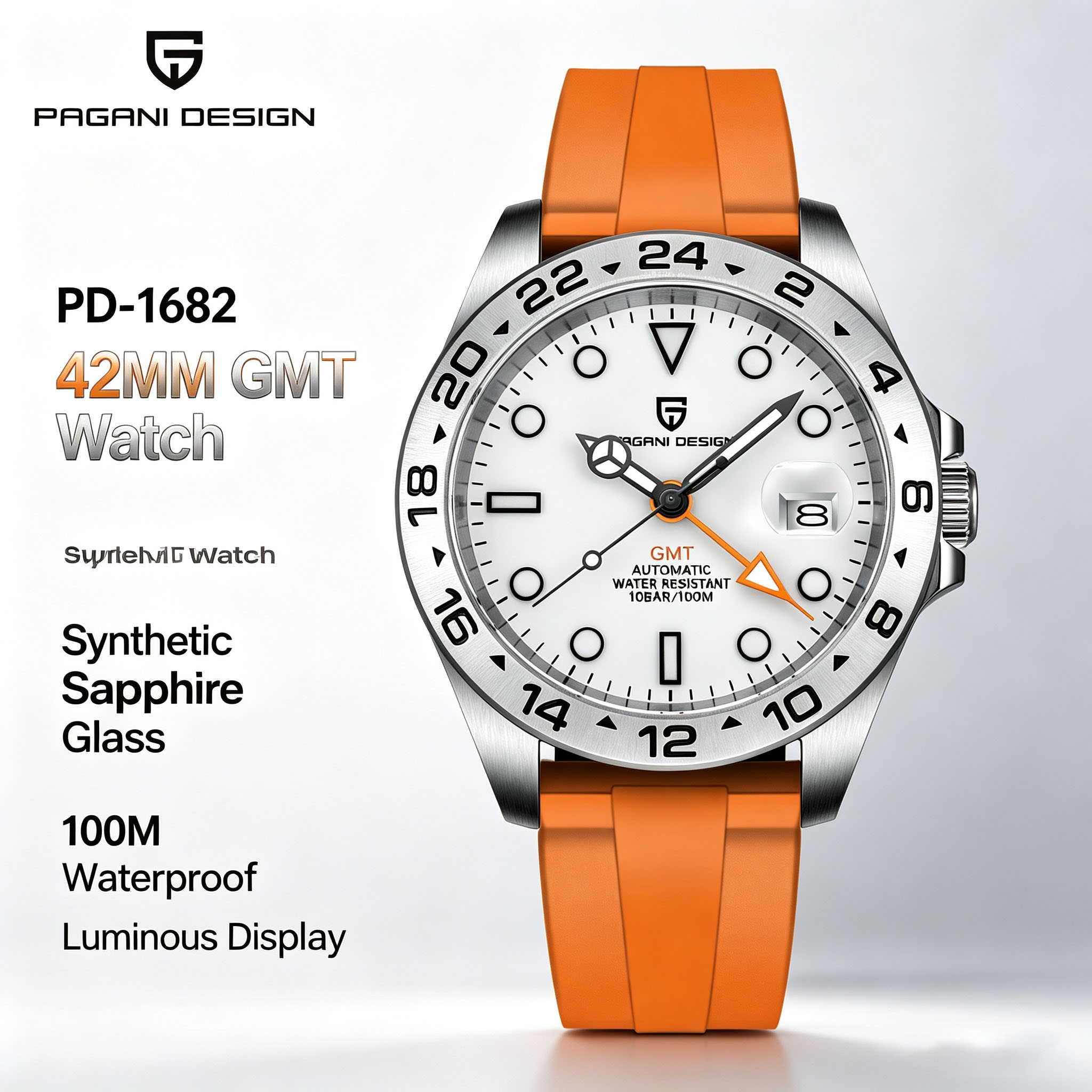 パガーニデザイン 新しい自動機械式メンズ腕時計 GMT DG - Seiko Watch Presage のレビューと価格