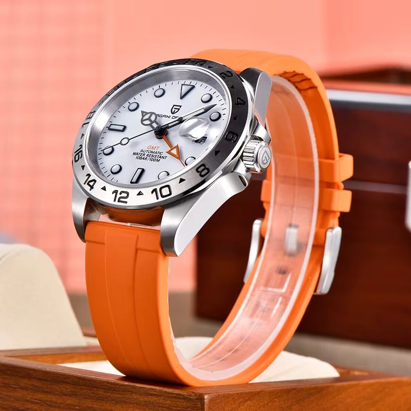 パガーニデザイン 新しい自動機械式メンズ腕時計 GMT DG - Seiko Watch Presage のレビューと価格